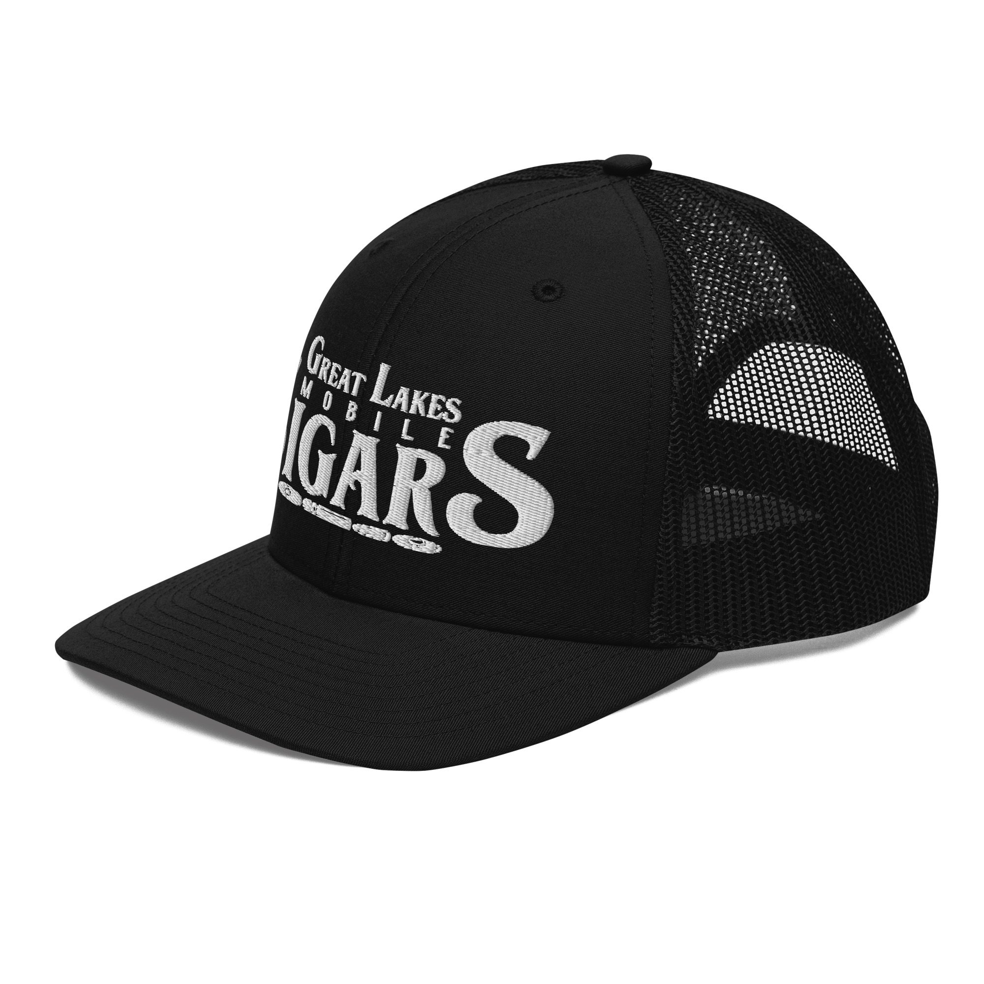 Great Lakes Mobile Cigars White Logo Richardson 112 Trucker Hat - Image 8