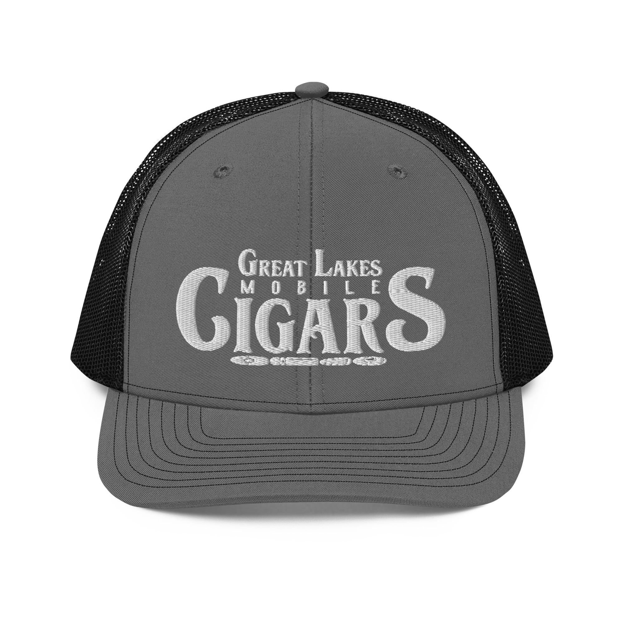Great Lakes Mobile Cigars White Logo Richardson 112 Trucker Hat - Image 13