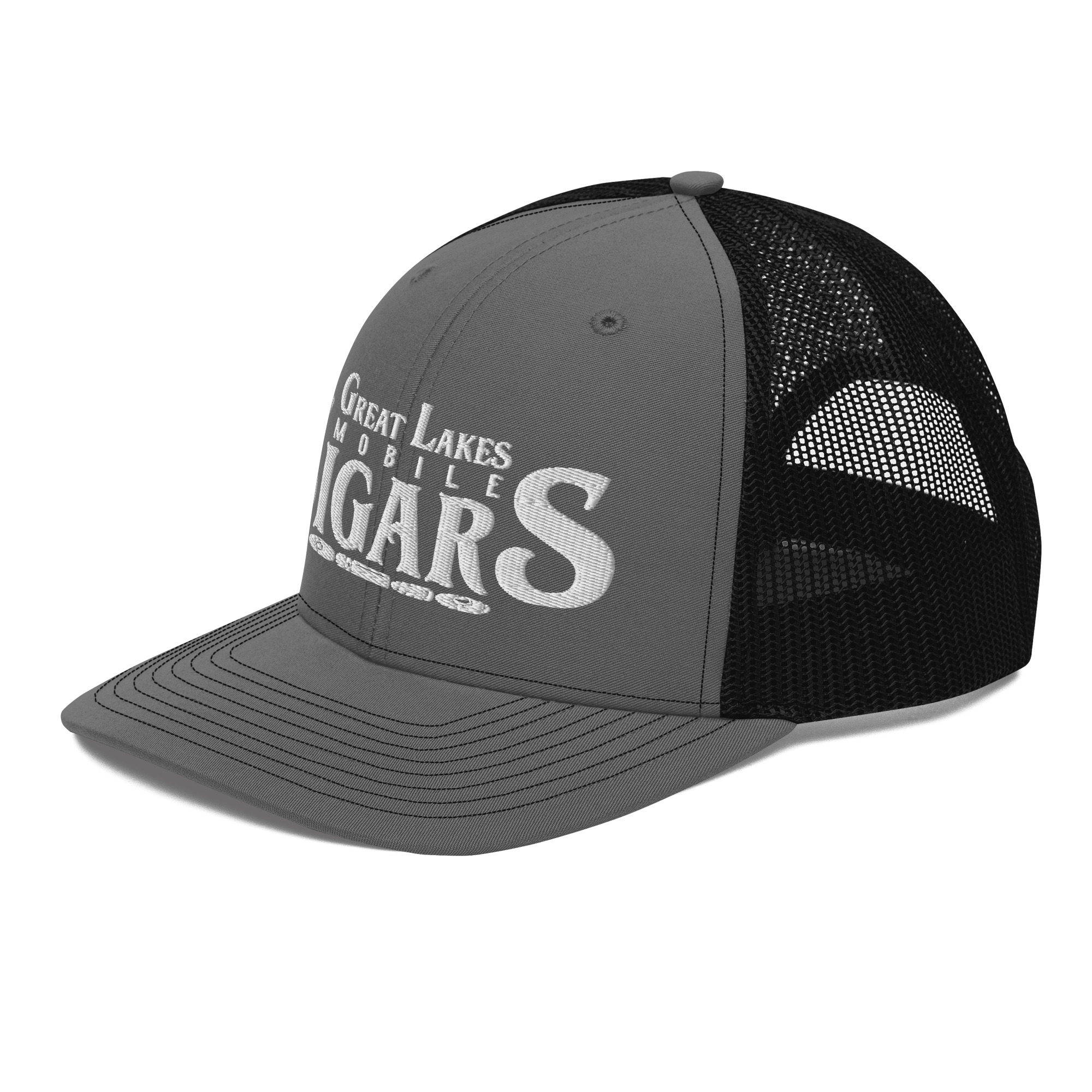 Great Lakes Mobile Cigars White Logo Richardson 112 Trucker Hat - Image 14