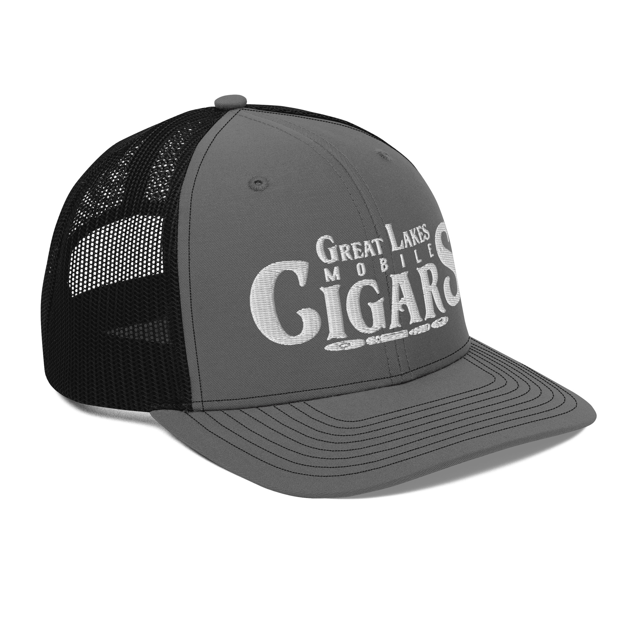 Great Lakes Mobile Cigars White Logo Richardson 112 Trucker Hat - Image 16