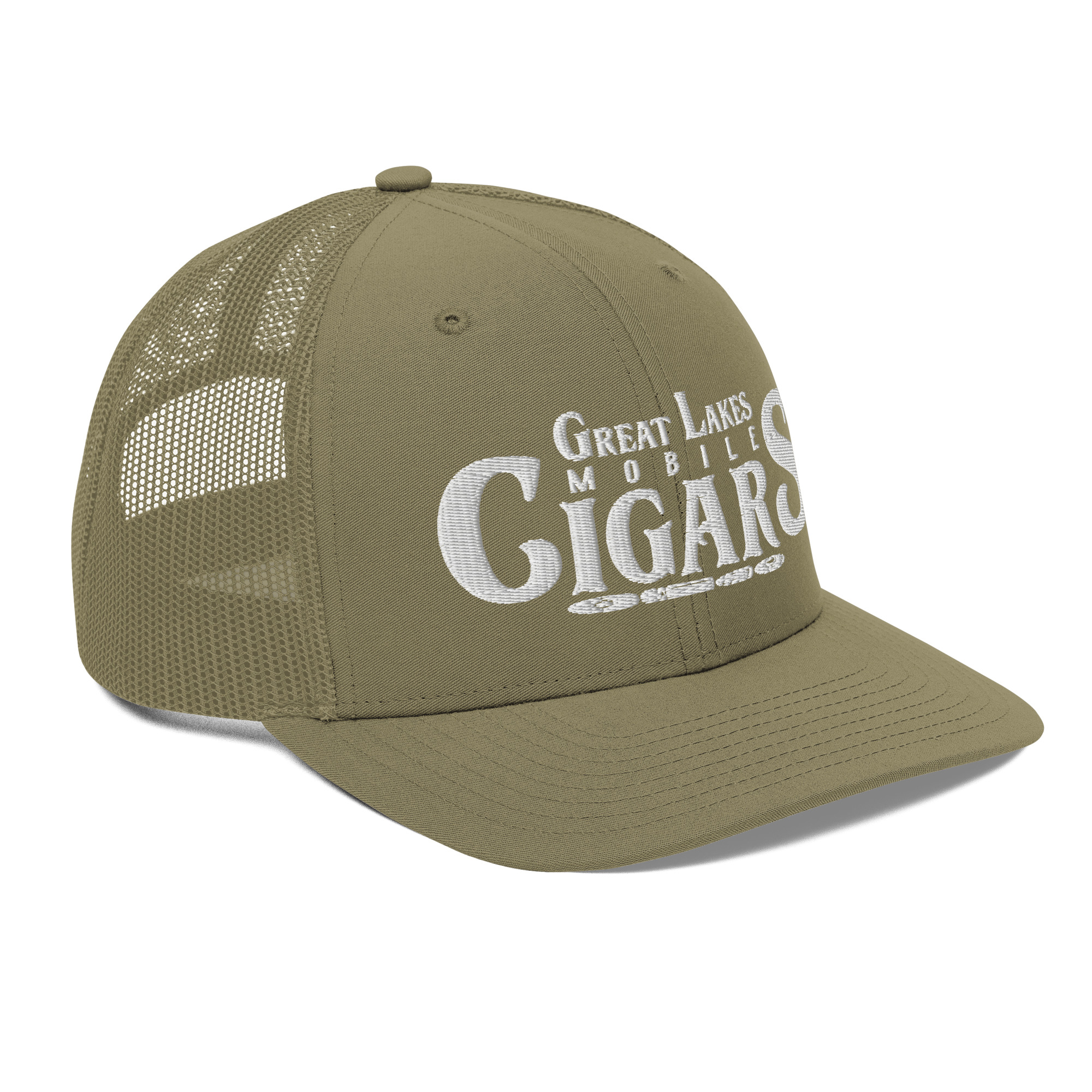 Great Lakes Mobile Cigars White Logo Richardson 112 Trucker Hat - Image 22