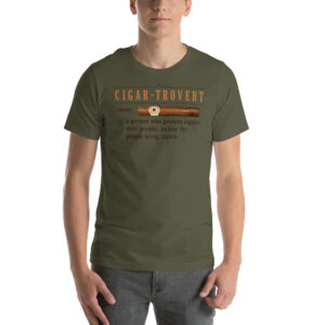 Cigar-Trovert Funny Cigar Lover T-Shirt | Vintage Cigar Smoker Tee