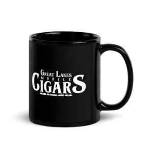 Great Lakes Mobile Cigars Glossy Black Ceramic Mug – 11 oz & 15 oz