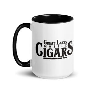 Great Lakes Mobile Cigars White Ceramic Accent Mug – 11 oz & 15 oz